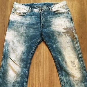 Italian made faded Diesel blue jeans